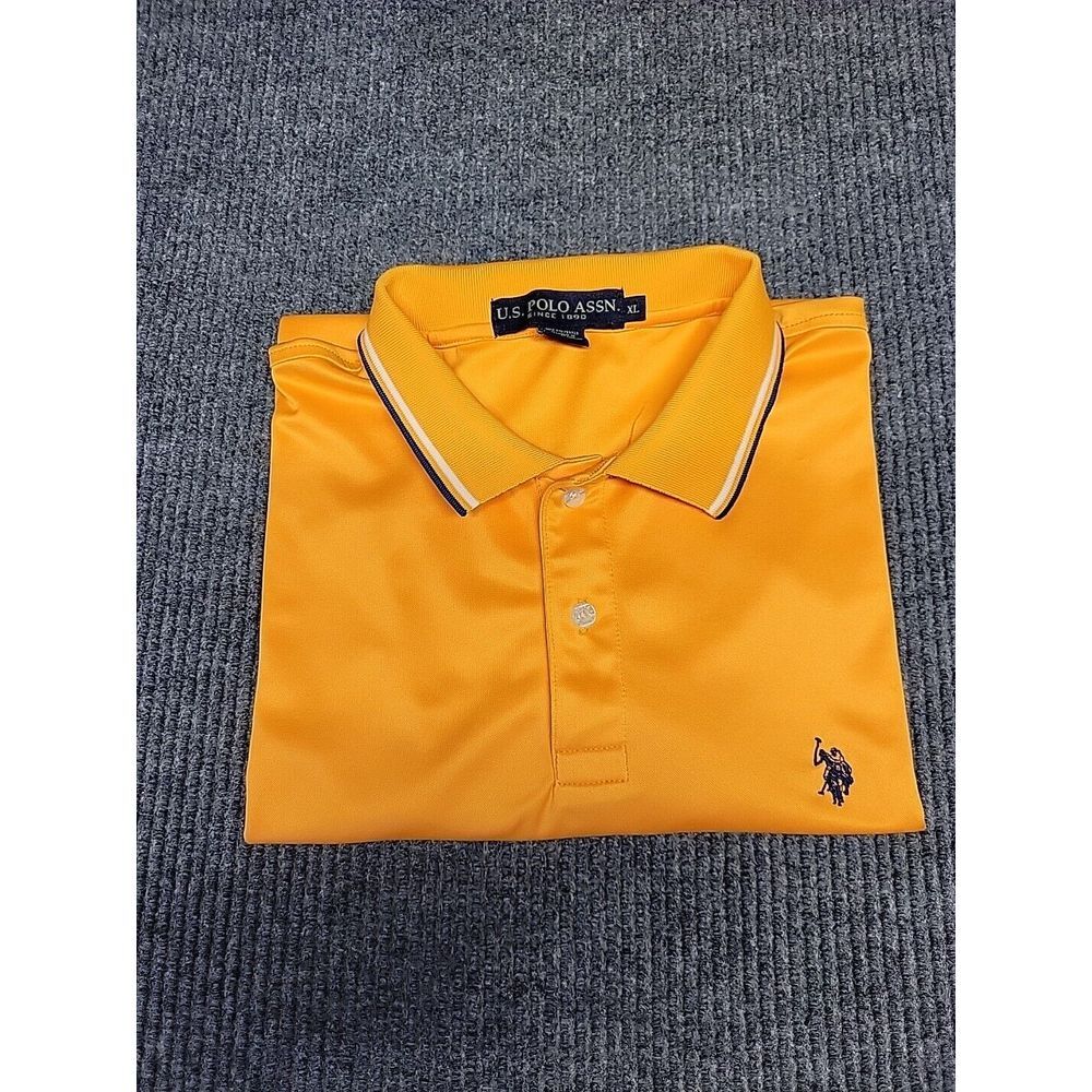 Mens XL Orange Short Sleeve Polo Golf Shirt